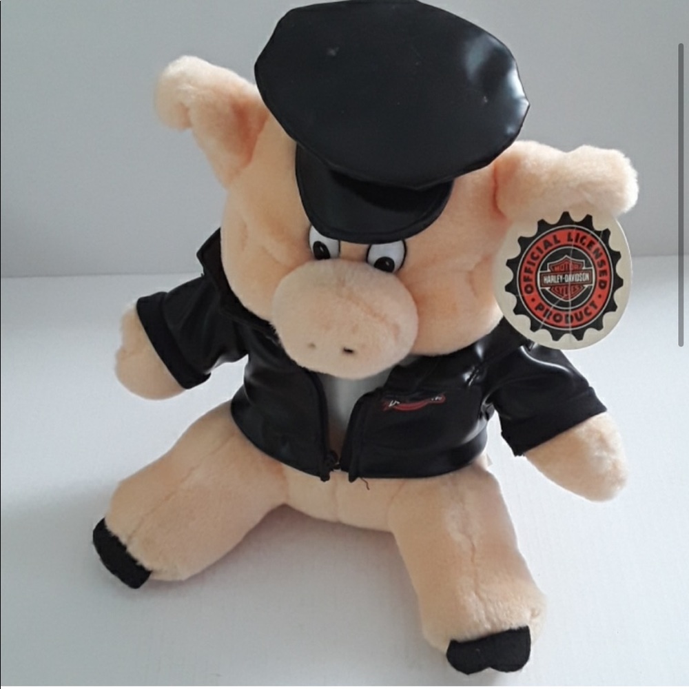Official Licensed Vintage Harley Davidson stuffed Pig soft toy